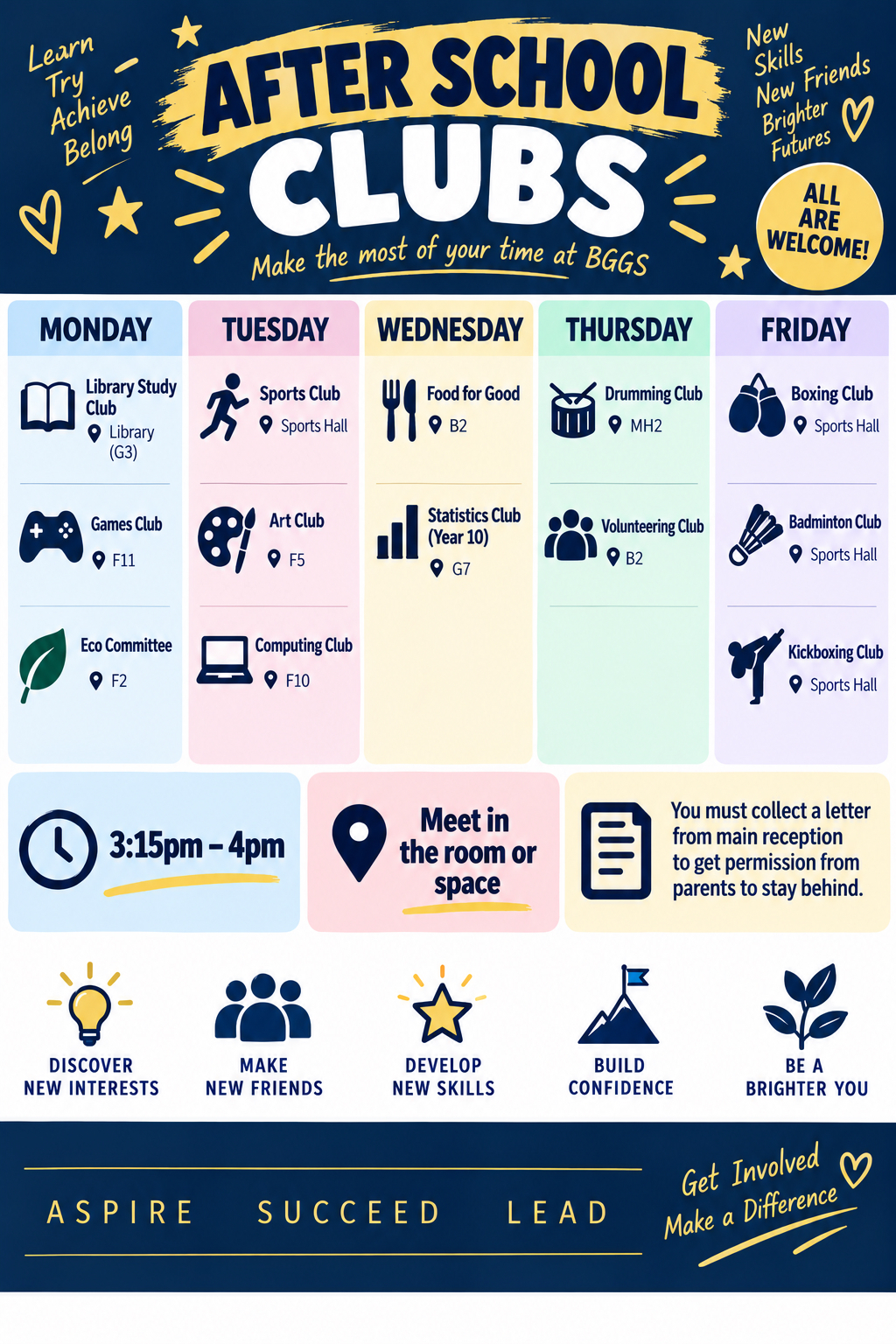 Enrichment clubs Afterschool